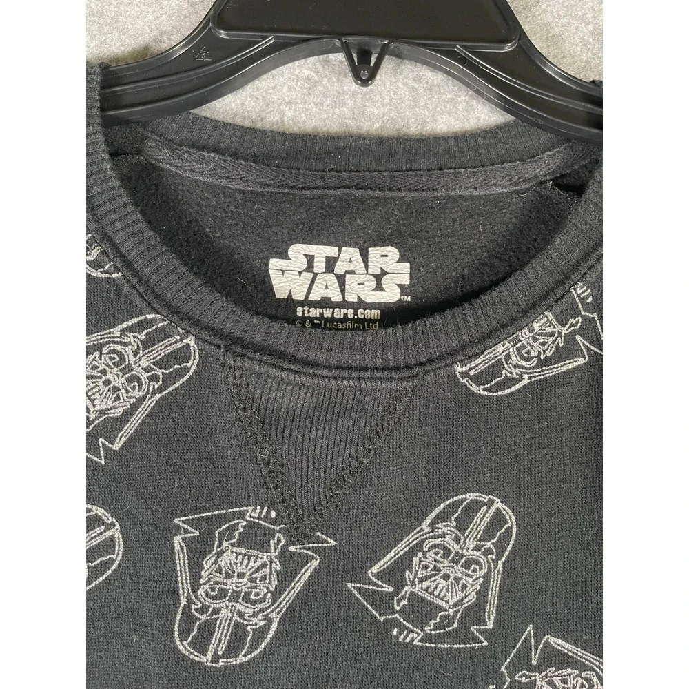 Star Wars Darth Vader All Over Print Sweatshirt Black XL 15-17 Raglan Pullover